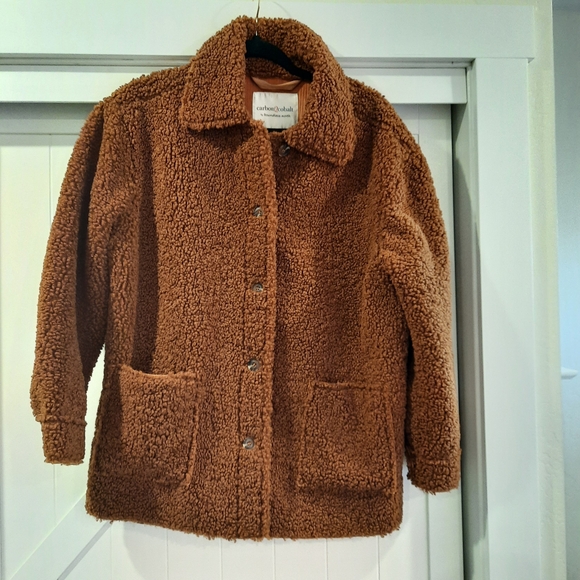 Carbon2Cobalt Jackets & Blazers - Carbon2Cobalt Chestnut Brown Teddybear Jacket
